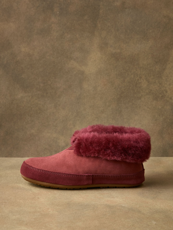Real Suede Sheepskin Fur Slippers for Women