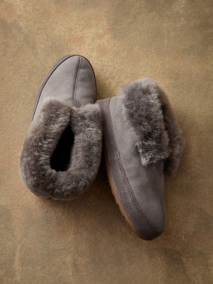 Real Suede Sheepskin Fur Slippers for Women