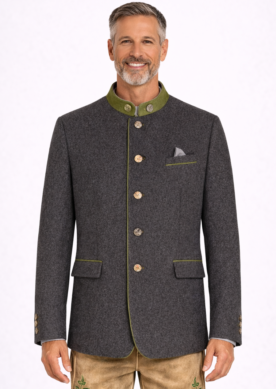 Austrian style trachten jacket with traditional Bavarian design