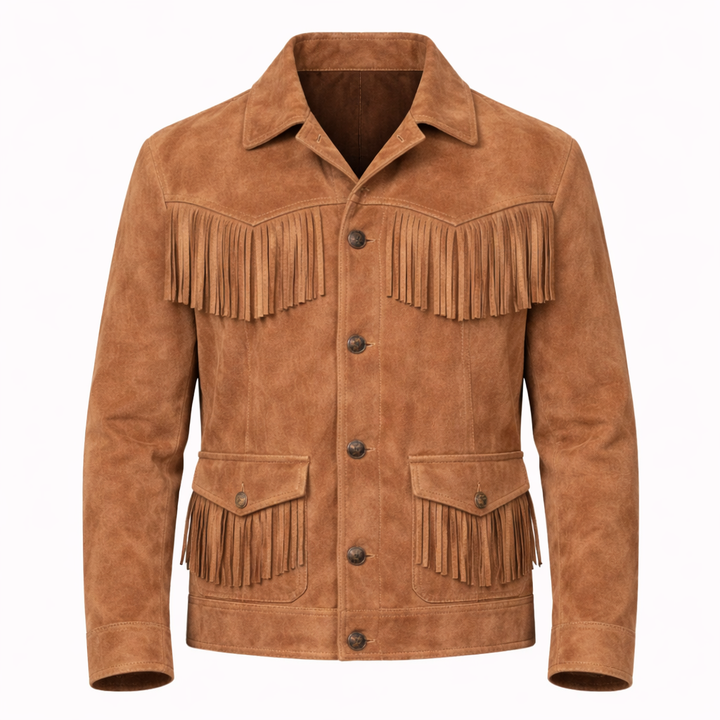 suede western fringe jacket