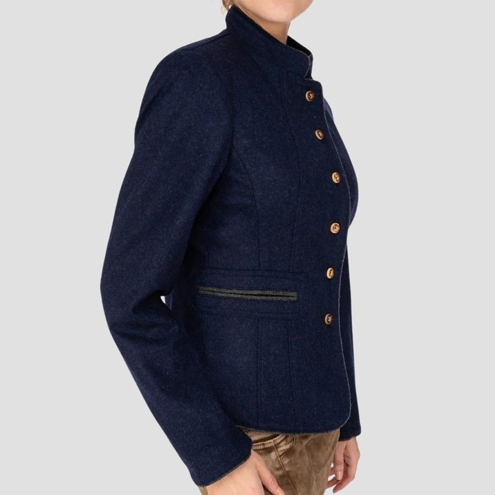 This women’s German Trachten coat is ideal for Oktoberfest and cultural style. With its traditional design and contemporary fit, it’s perfect for festivals and celebrations.

