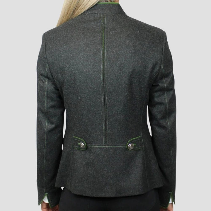 Celebrate Oktoberfest in style with this women’s wool Trachten coat. Perfect for winter fashion, it combines traditional Bavarian design with modern warmth and comfort.