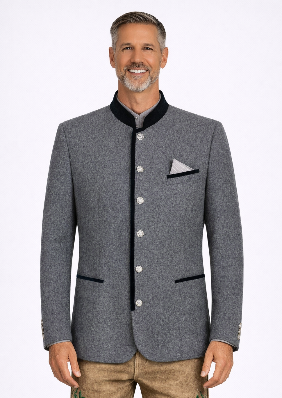 Alpine style trachten jacket with traditional Bavarian design