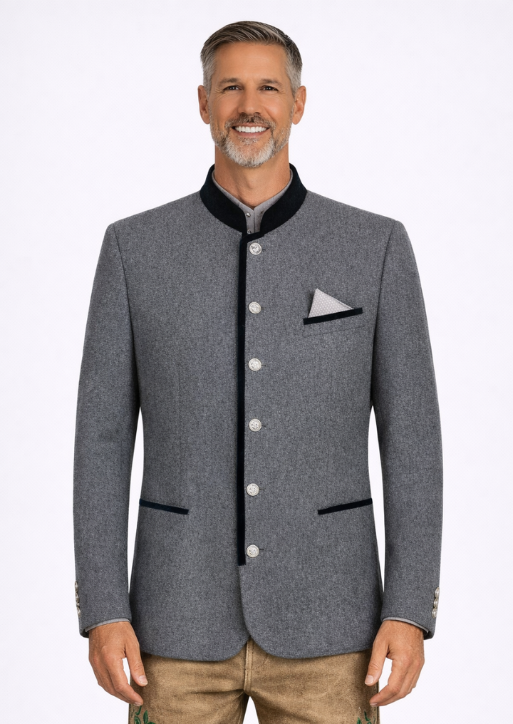 Alpine style trachten jacket with traditional Bavarian design