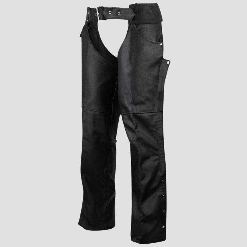 The best choice for motorcycle riders, these leather chaps offer both protection and style for all your outdoor adventures.