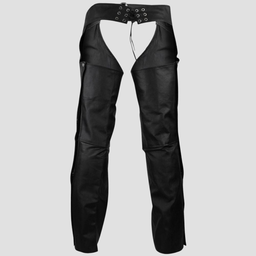 These premium leather chaps provide ultimate protection and rugged style, making them the perfect gear for outdoor riders.