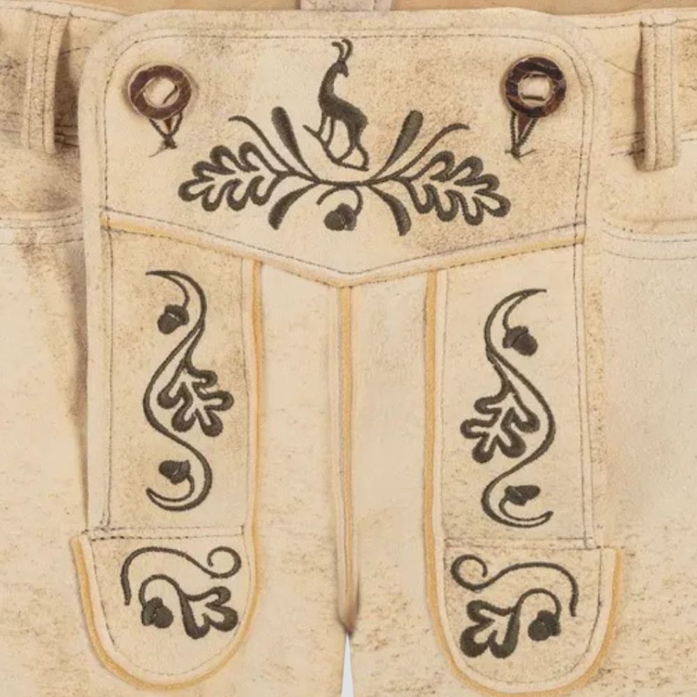 Celebrate Oktoberfest in style with these comfortable Lederhosen, complete with suspenders for a secure and classic fit.