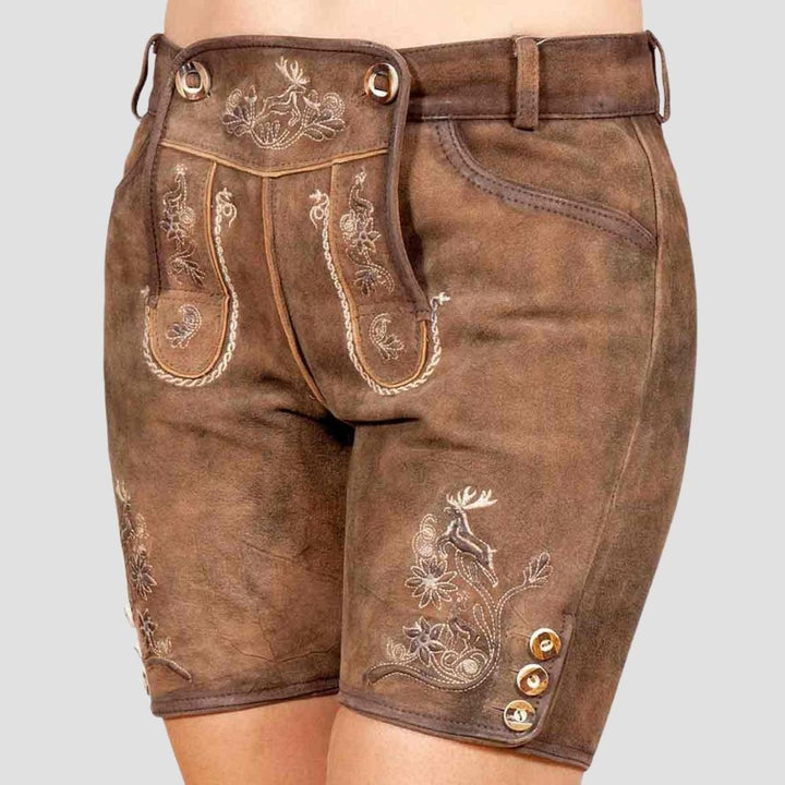  Shop comfortable women’s lederhosen, perfect for German festivals. Designed for all-day comfort while maintaining a traditional Bavarian style.