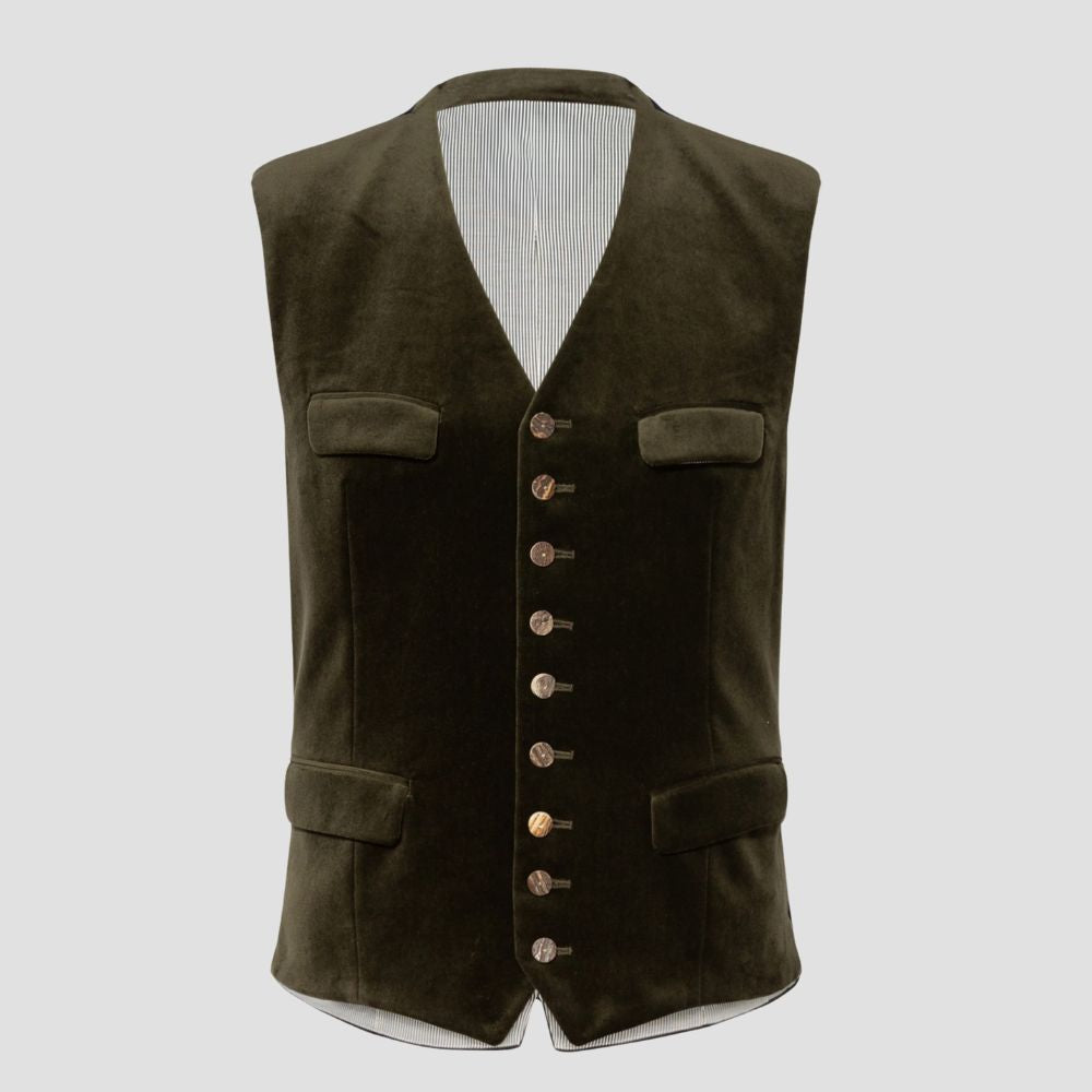 Celebrate Oktoberfest in style with this custom men’s Trachten vest, tailored for the perfect fit and a unique look.