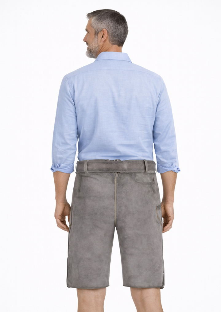 Distressed Grey Suede Men&