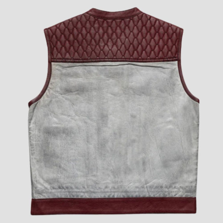 Crafted for the rider who values style and function, this quilted leather motorcycle vest is the perfect addition to your gear.
