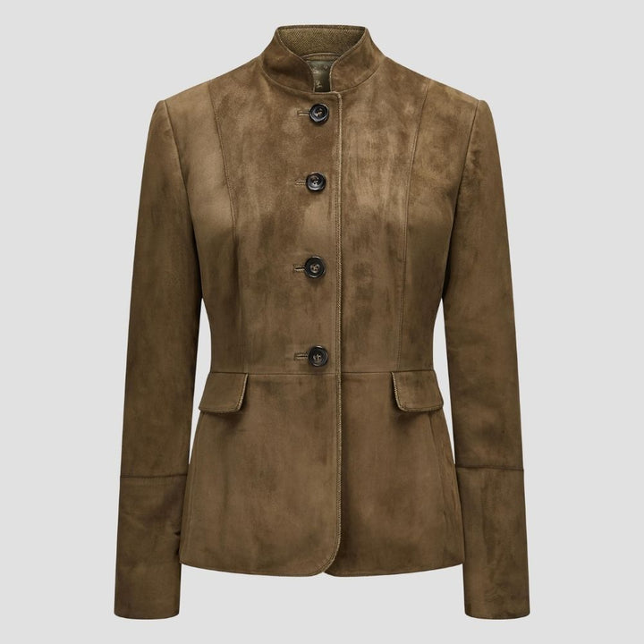 Shop elegant women’s suede Trachten coat for Bavarian celebrations. Crafted with luxurious suede, it combines tradition and sophistication for a stunning festive look.