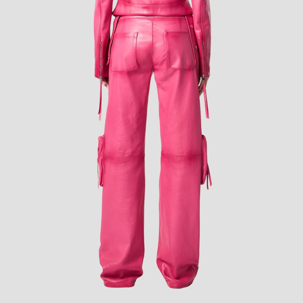 With their trendy utility design, these cargo leather pants offer a chic twist on classic comfort.