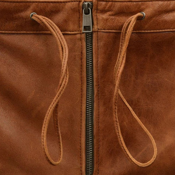Timeless brown leather trousers for men, perfect for creating fashionable looks