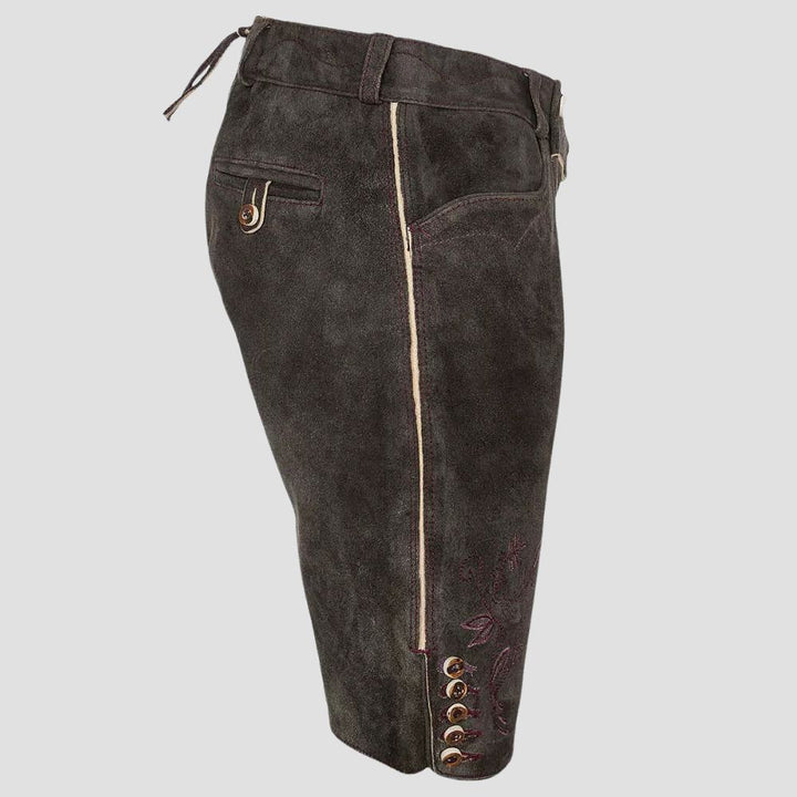  Invest in these premium women’s authentic lederhosen. Crafted for long-lasting wear, they provide the perfect blend of traditional style and modern durability.