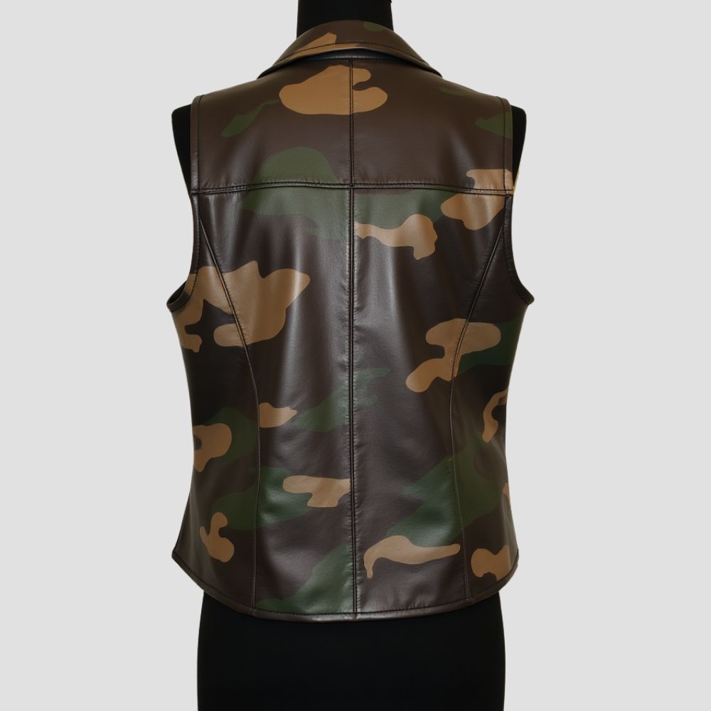 leather biker vest for women
