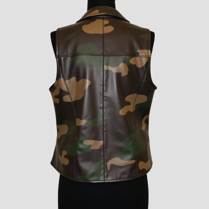 leather biker vest for women