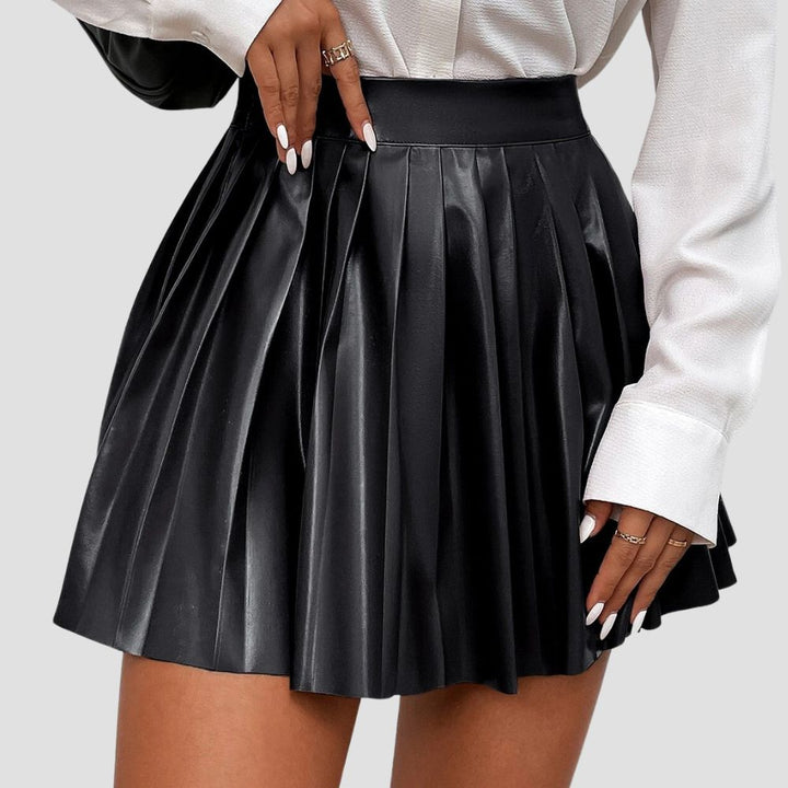 Leather skirt for women with a flattering fit, perfect for chic and sophisticated outfits.