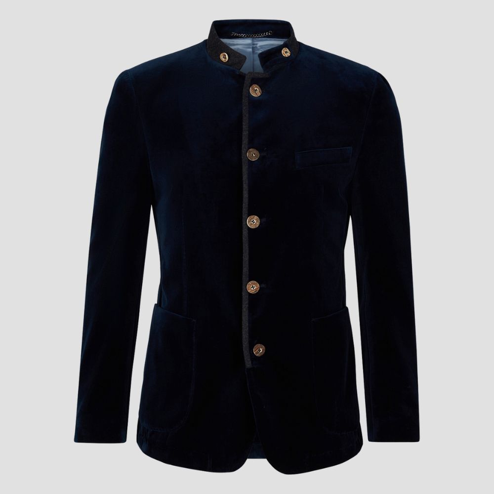 Classic Men’s Blue Trachten Coat for Special Occasions