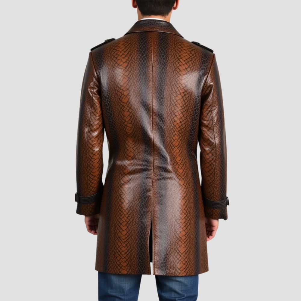 men leather trench coat
