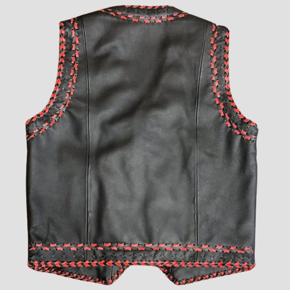 Whether on the bike or off, this lambskin leather biker vest offers a comfortable and stylish solution for all your fashion needs