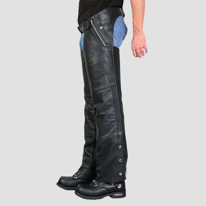 Gear up for your next outdoor adventure with these stylish men’s leather chaps, perfect for riding, hiking, and more