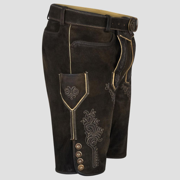 Step into Oktoberfest with these classic Lederhosen, offering embroidered details that elevate your festival look.
