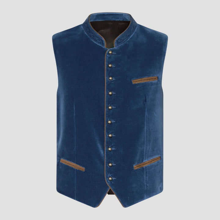 Celebrate Oktoberfest in style with this men’s Trachten vest, featuring intricate embroidery that adds a touch of tradition and elegance.