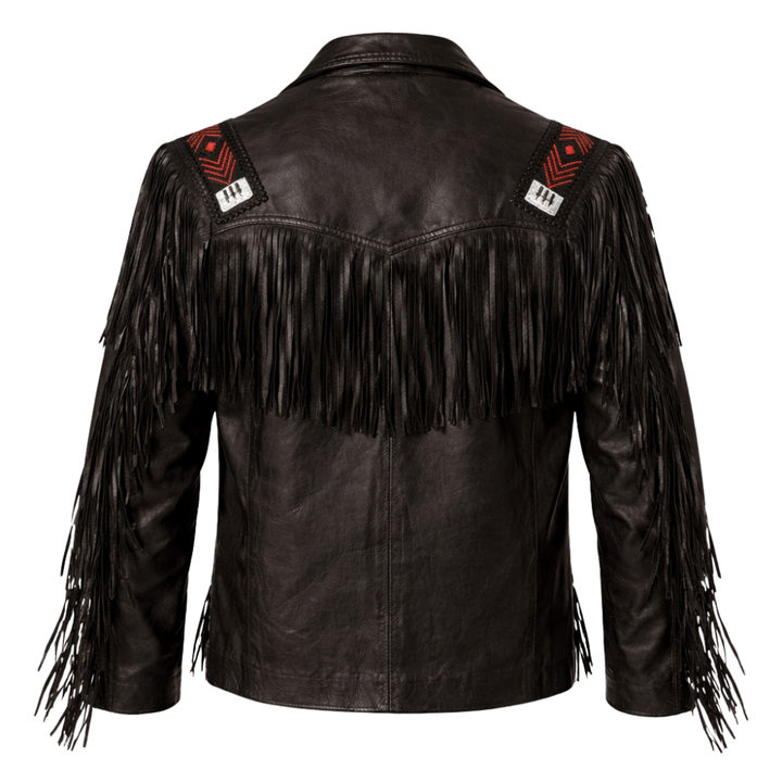 Sheepskin western cowboy jacket men&