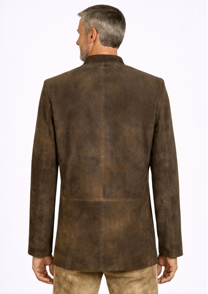 Stylish Oktoberfest trachten jacket with detailed collar embroidery