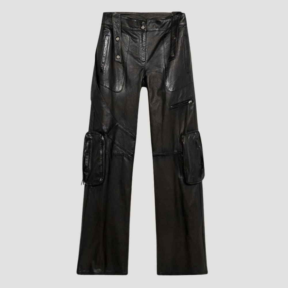 These cargo leather pants are not only stylish but super comfortable with the premium leather that feels amazing