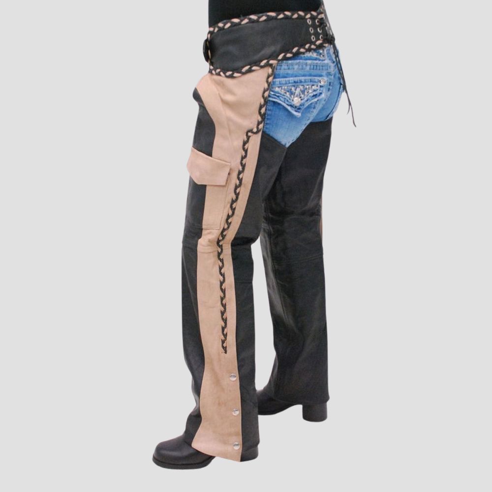 Stay comfortable on your ride with these premium leather fringe chaps, perfect for long days of western riding and events.