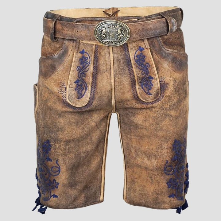 Make a statement at Oktoberfest or your wedding with these elegant men’s suede Lederhosen, offering comfort and tradition