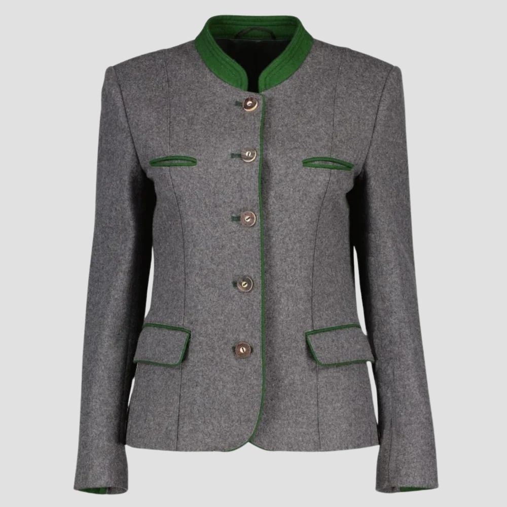 Celebrate traditional festivals in style with this premium women’s Trachten jacket. Its elegant design and premium materials make it a standout choice for cultural occasions.