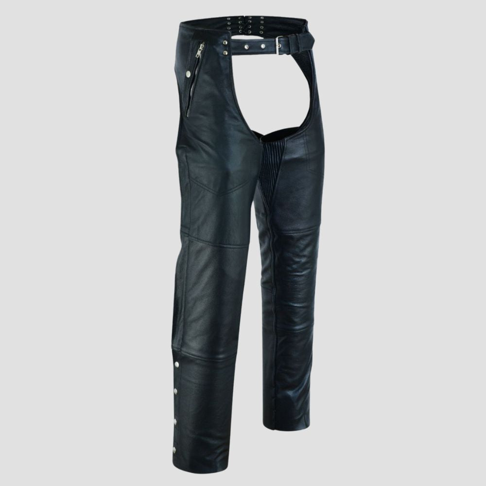 Elevate your street style with these fashionable assless leather chaps designed for women who want to stand out.
