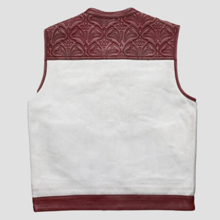 This quilted style leather vest is perfect for riders who want both protection and fashion on their journeys.
