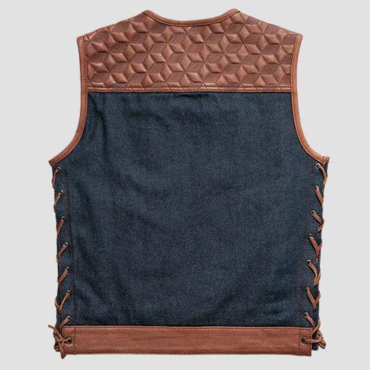 Crafted for riders who demand durability and style, this quilted leather motorcycle vest is your go-to gear.