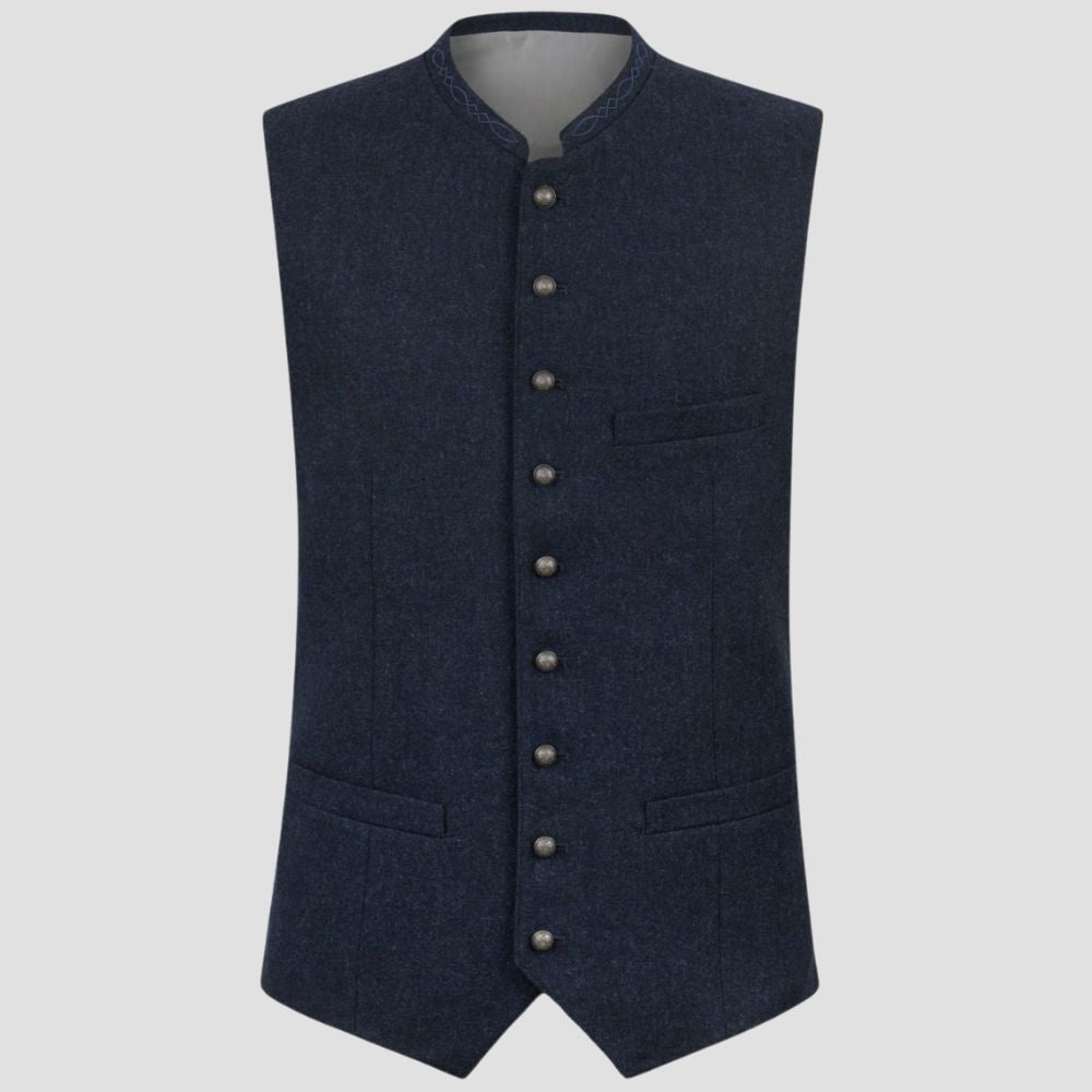 This stylish Trachten vest is a must-have for your Oktoberfest wardrobe, offering a timeless, fashionable look for cultural events.