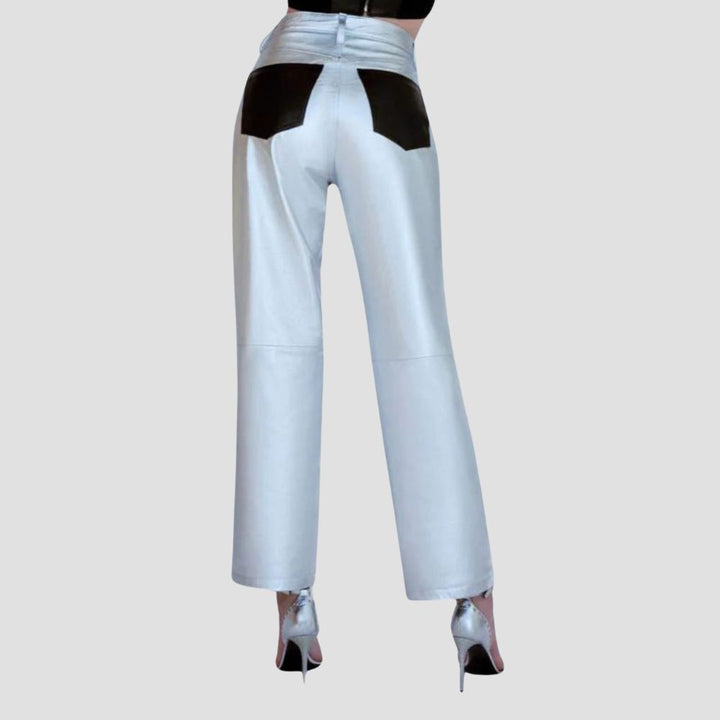 These pants offer the perfect blend of comfort and edgy metallic flair for any modern wardrobe.