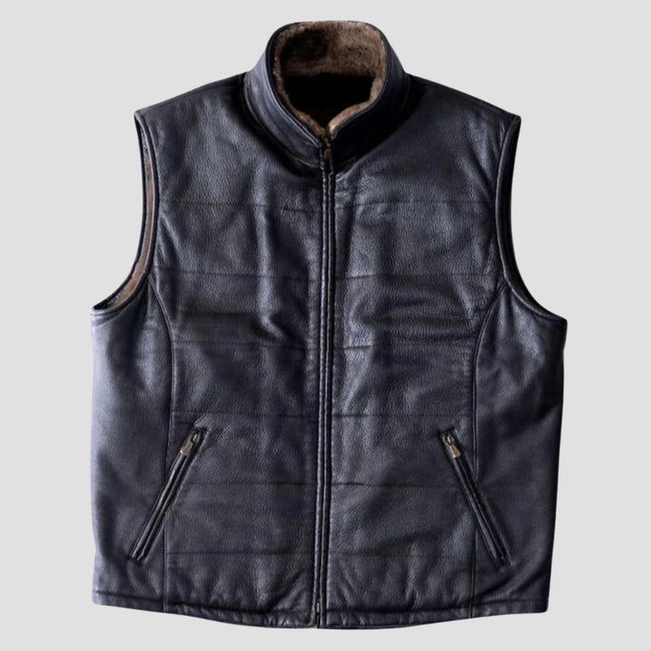 A must-have for any wardrobe, this vest provides both comfort and an upscale look.