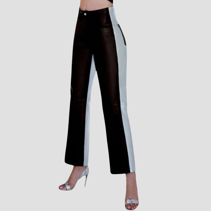 Perfect for turning heads, these metallic leather pants are the ultimate statement piece for your wardrobe.