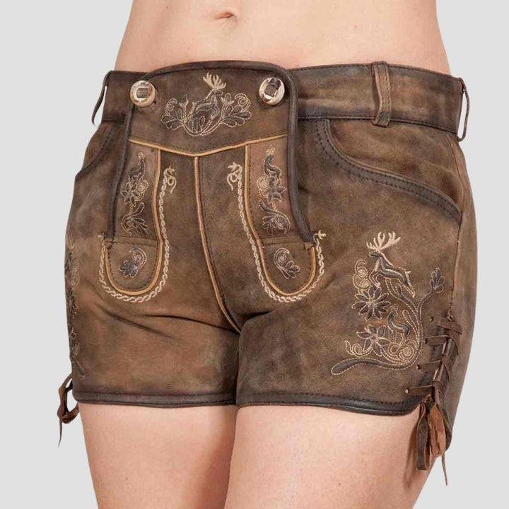 Shop stylish women’s lederhosen for Oktoberfest fashion. A perfect blend of tradition and modern style, designed to make you stand out at the festival.