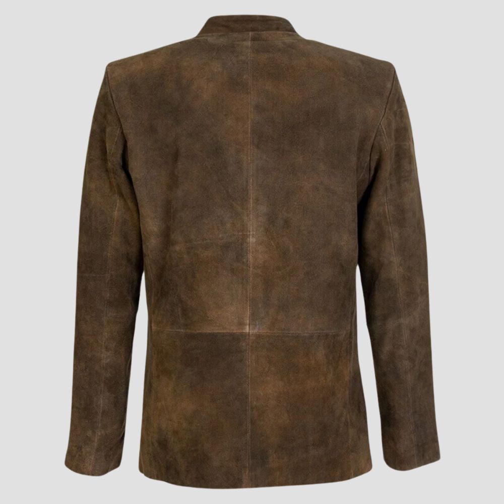 Premium Men’s Leather Trachten Coat with Traditional Embroidery