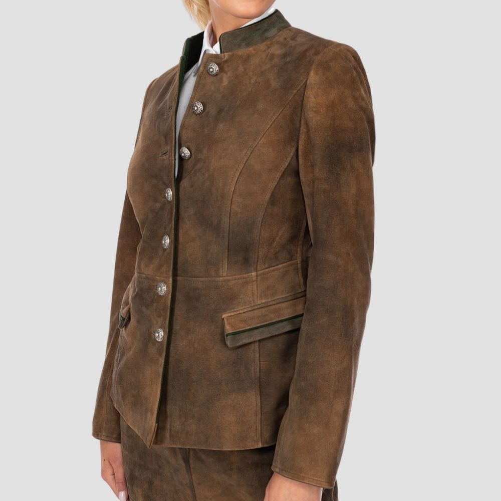 Stay warm and stylish with these handcrafted women’s suede Trachten jackets. Designed for comfort and made with high-quality suede for a luxurious feel.