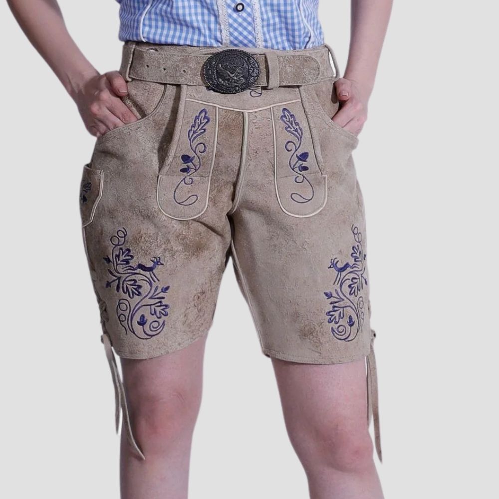  Shop traditional women’s lederhosen with intricate stitching. Designed with timeless Bavarian craftsmanship, these lederhosen combine style, tradition, and quality.