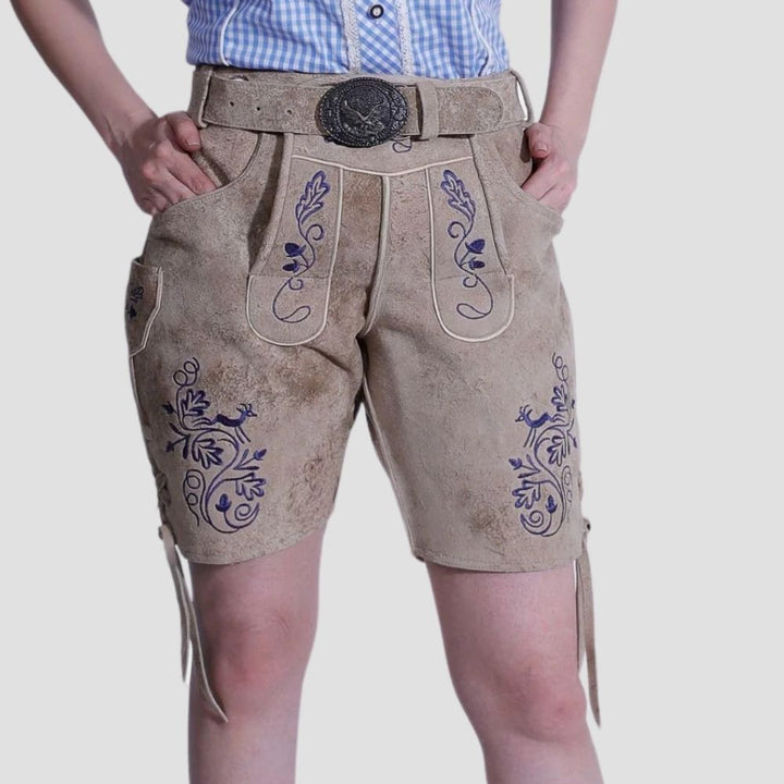  Shop traditional women’s lederhosen with intricate stitching. Designed with timeless Bavarian craftsmanship, these lederhosen combine style, tradition, and quality.