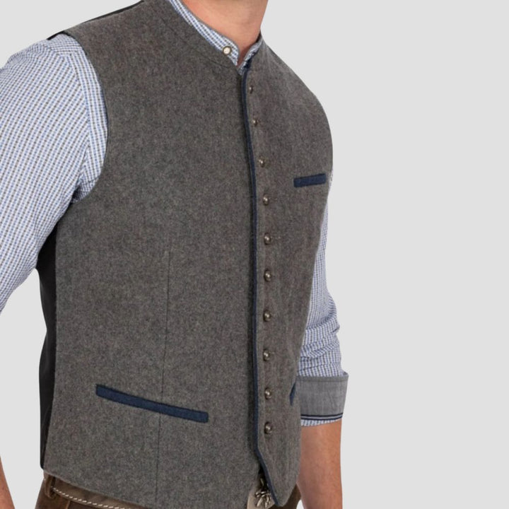 This personalized men’s Trachten vest combines traditional design with a modern twist, perfect for Oktoberfest and folk festivals."
"Celebrate in style with a custom men’s Trachten vest, tailored for Oktoberfest and folk festivals to highlight your unique personality."
These titles and comments emphasize the custom nature of the vest, making it a perfect choice for Oktoberfest and folk festivals.