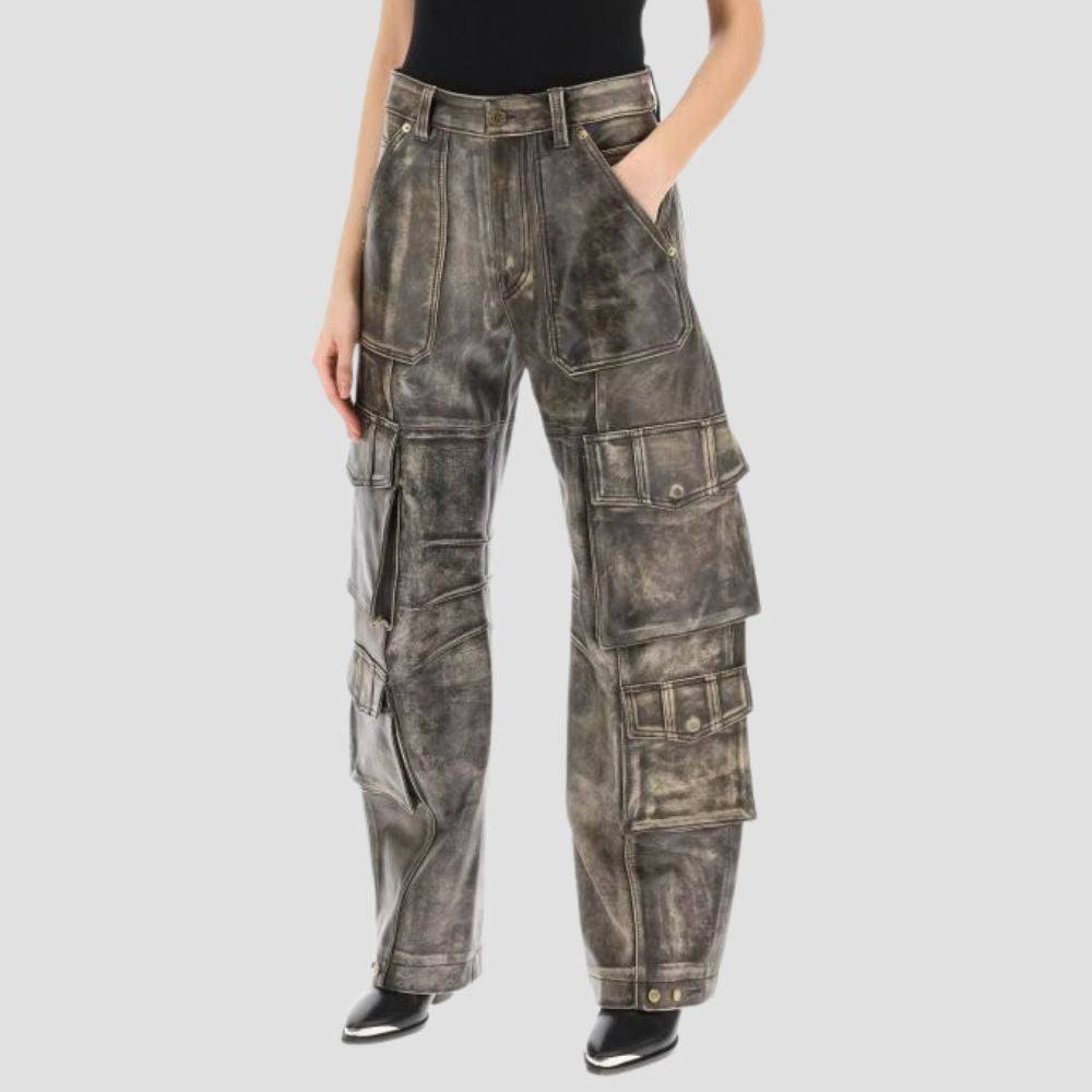 The versatility of these cargo leather pants is unmatched. They’re stylish and practical.