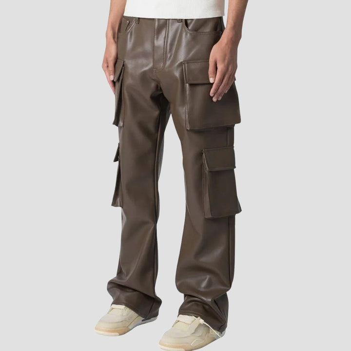 With their rugged charm, these leather cargo pants offer the perfect mix of versatility and street style.