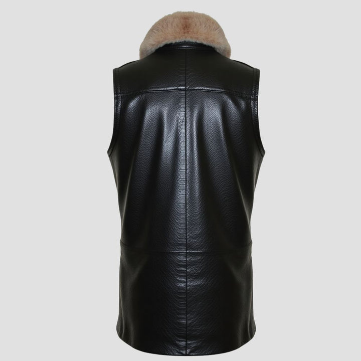 ladies leather vest